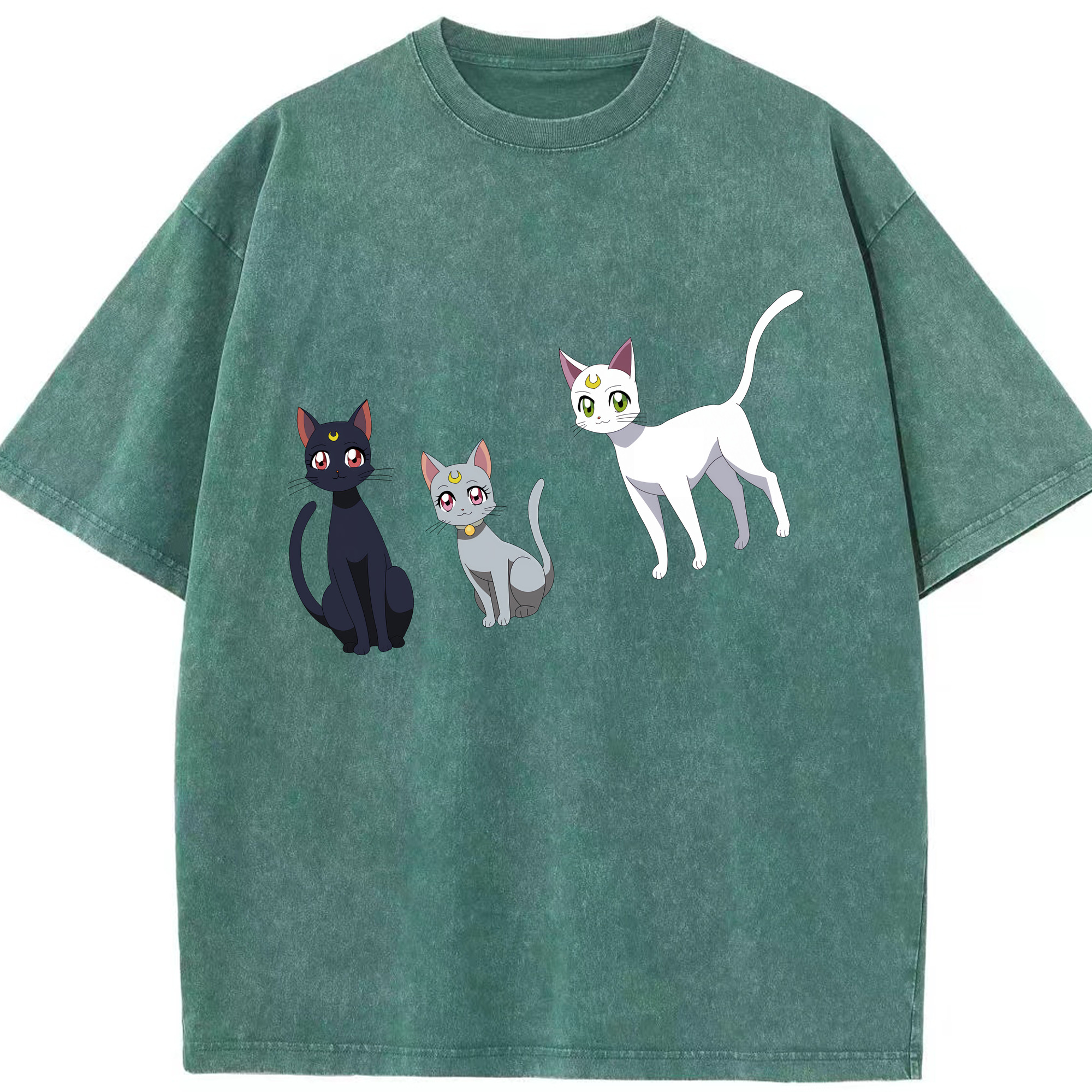 （画像用） 美少女戦士セーラームーン Sailor Moon 綿100% ヴィンテージ風 半袖Tシャツ（フロントプリント）